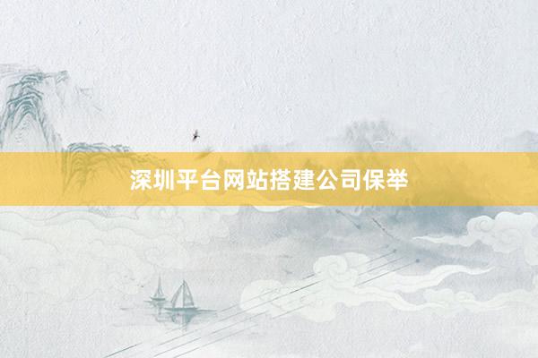 深圳平台网站搭建公司保举
